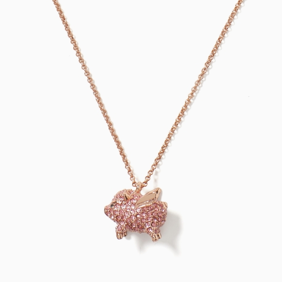 🆕 Kate Spade Imagination Pave Pig Mini Pendant - Picture 7 of 7